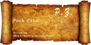 Peck Zita névjegykártya